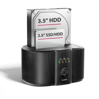 AXAGON ADSA-SC Stacja dokująca, USB 3.2 Gen 1 - 2x SATA 6G 2.5"/3.5" SSD/HDD CLONE DUAL