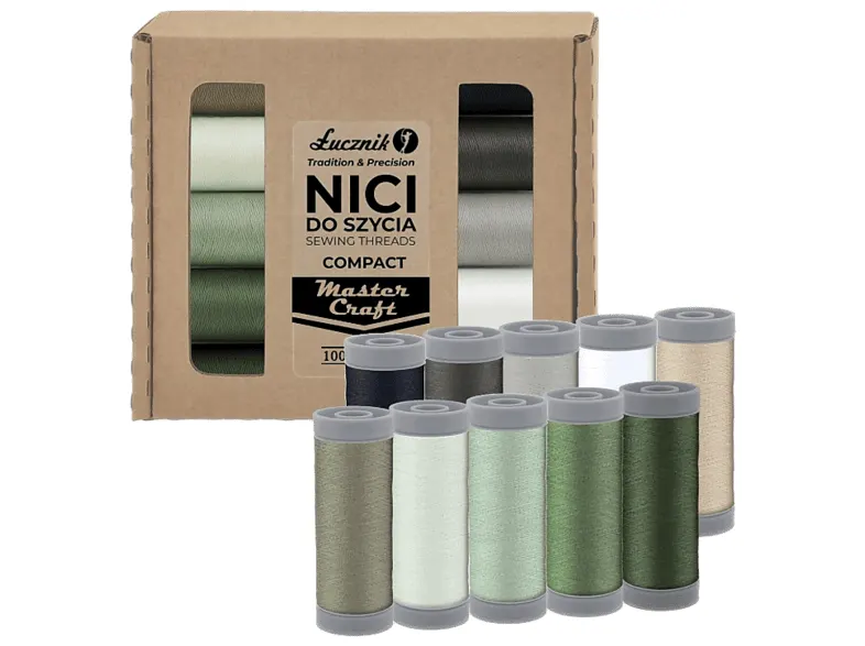 Zestaw nici do maszyny szycia ŁUCZNIK Master Craft Compact 10 x 220m Wielokolorowy