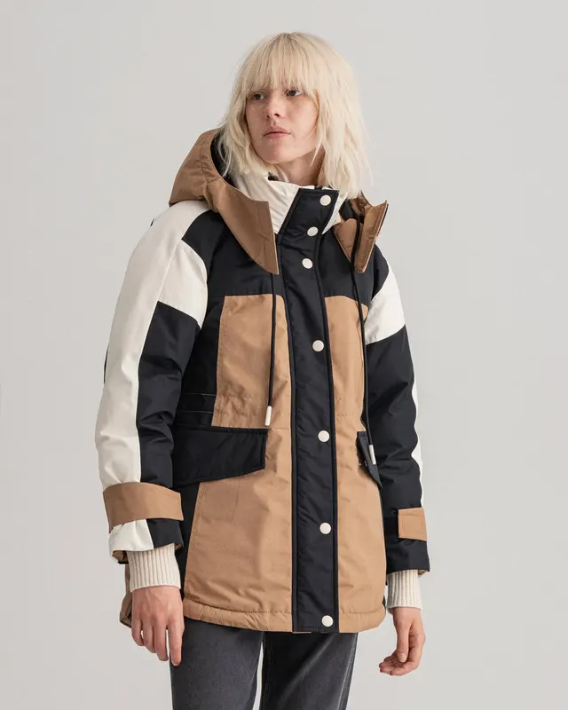 Gant Parka Damska Puchowa Kolorowa W Kolorowe Bloki