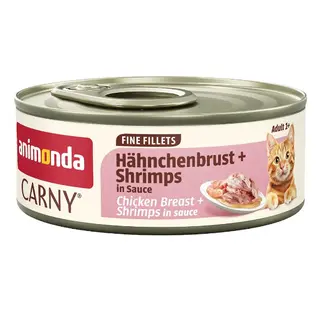 ANIMONDA Carny Adult Fine fillets Sauce Chicken breast + shrimps - mokra karma dla kota - 60g
