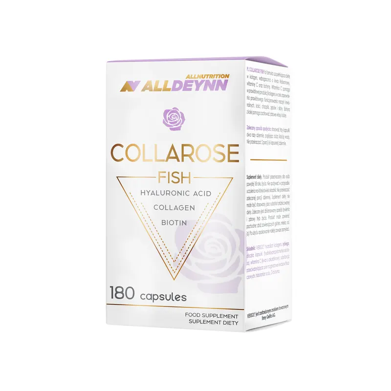 ALLNUTRITION Alldeynn Collarose Fish Suplement Diety Raspberry Wild Strawberry 180 Pastylek do Ssania