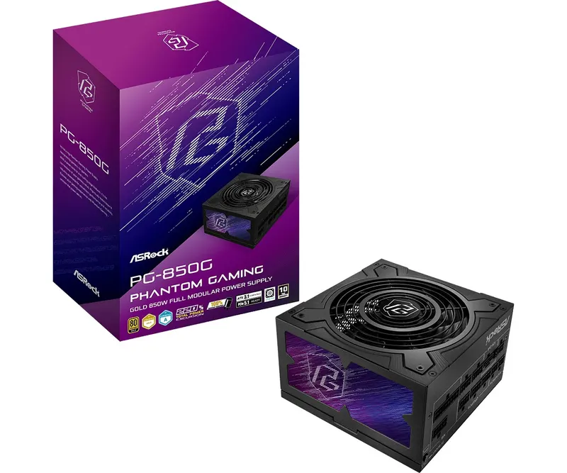 ASRock Zasilacz PG-850G 850W 80PLUS GOLD modularny