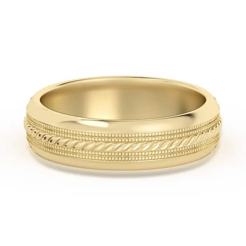 Single Rope Obrączka Ślubna 585 Żółte Złoto (14K) 5 MM