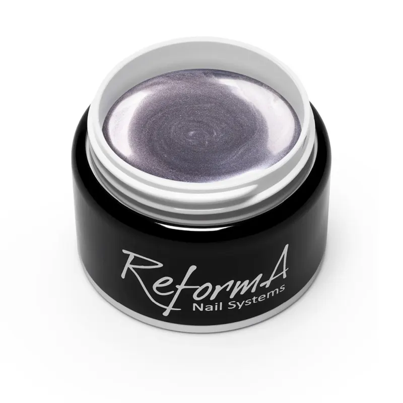 Metallic Gel, srebrny, lustrzany żel do paznokci, 7 g