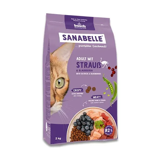 BOSCH Sanabelle Adult Struś i jagody - sucha karma dla kota - 2kg