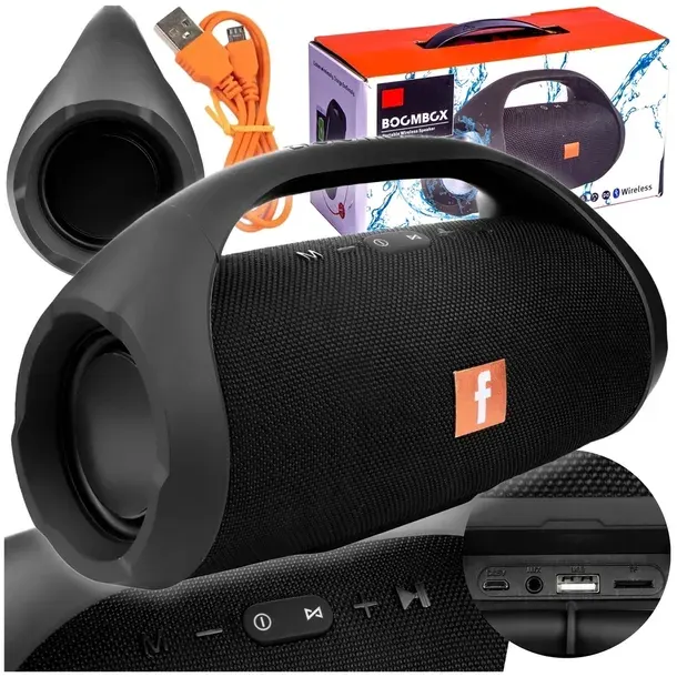 Głośnik Bluetooth Bezprzewodowy BOOMBOX Mobilny USB RADIO LED MP3 Przenośny