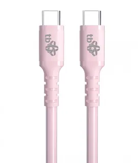 TB Kabel USB C - USB C 60W żelowy 1m różowy