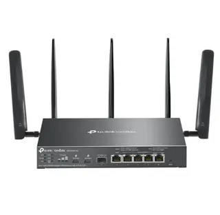 TP-LINK Brama sieciowa gigabitowa ER706WP-4G Omada 4G+ Cat6 AX3000 VPN 4-Port PoE+ 1× Gigabit SFP WAN/LAN, 1× Gigabit RJ45 WAN, 4× Gigabit WAN/LAN ER7