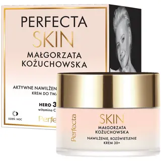 Perfecta Skin Małgorzata Kożuchowska Krem nawilżająco-rozświetlający 30+ z witaminą C i peptydami 50 ml