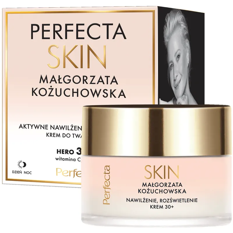 Perfecta Skin Małgorzata Kożuchowska Krem nawilżająco-rozświetlający 30+ z witaminą C i peptydami 50 ml