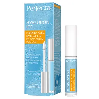 Perfecta Hyaluron Ice żelowe serum pod oczy 3x Hyaluron + elektrolity, natychmiastowe nawilżenie i odświeżenie spojrzenia 11 ml