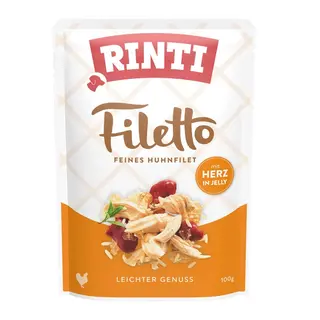 RINTI Filetto Filet z kurczaka z sercami - mokra karma dla psa - 100g