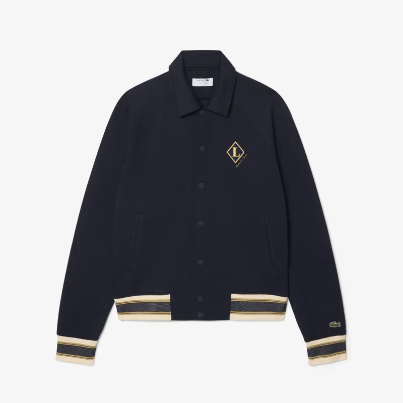 Lacoste Kurtka Varsity Z Naszywką Wyprodukowana We Francji Granatowa Męskie Granatowy