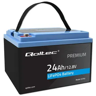 Qoltec Akumulator LiFePO4 | 12.8V | 24Ah | 307.2Wh | BMS