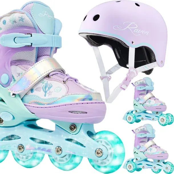 Zestaw RAVEN 3w1 Rolki Isla Violet 34-37 + Kask Essto Violet/Mint M
