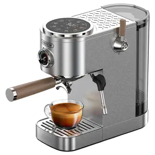 HiBREW H13 Półautomatyczny ekspres do kawy srebrny