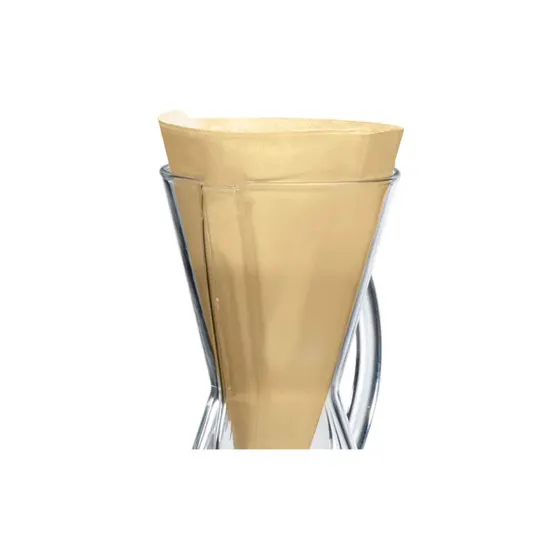Filtry z naturalnego papieru Chemex Half Moon, 100 szt. (do Chemexa 3-Cup)