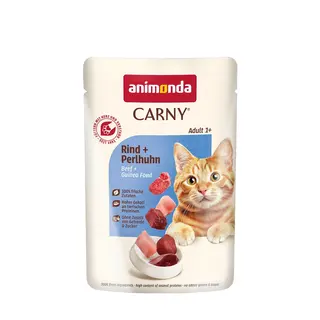 Animonda Carny Adult Pouch Beef,Guinea-fowl - mokra karma dla kota - 85 g