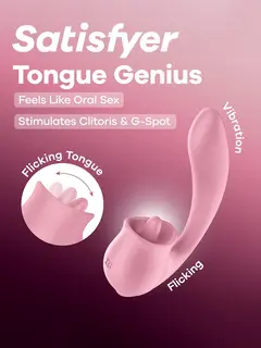 Satisfyer Tongue Genius Clitoral &amp; G-Spot Stimulator
