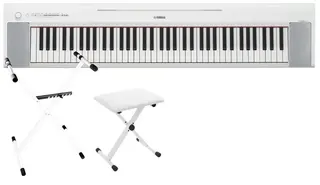 YAMAHA NP-35 WH BIAŁE PIANINO CYFROWE DO NAUKI GRY + STATYW + ŁAWKA