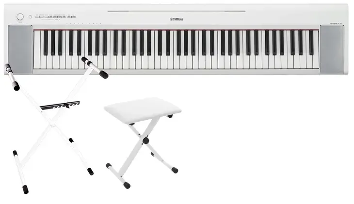 YAMAHA NP-35 WH BIAŁE PIANINO CYFROWE DO NAUKI GRY + STATYW + ŁAWKA