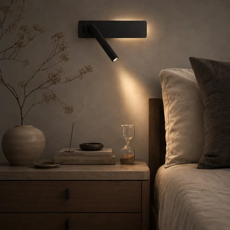 SENO – Nowoczesny kinkiet ścienny LED z ruchomym reflektorem | Minimalistyczna lampa ścienna Japandi