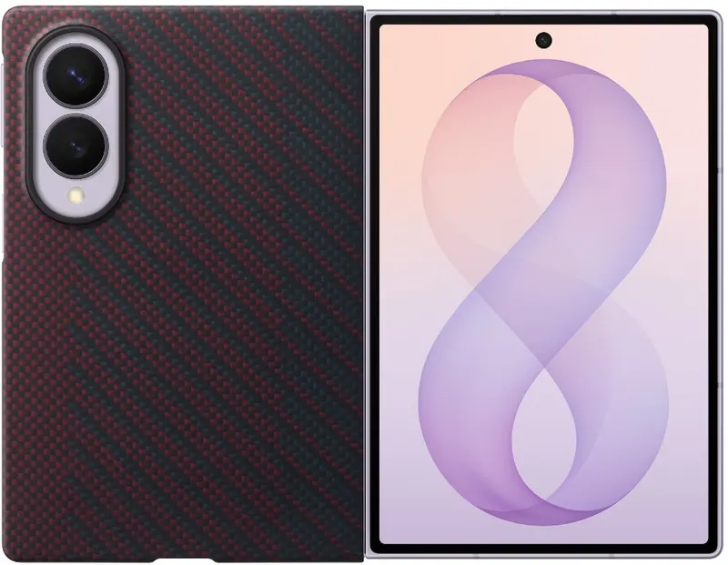 Etui Samsung Carbon Magnet Case do Galaxy Z Fold8 czerwone