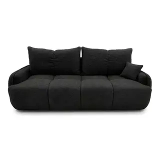 Nowoczesna kanapa, boucle, BRISO, 243x102x93 cm, czarny | TYLETEGOTU