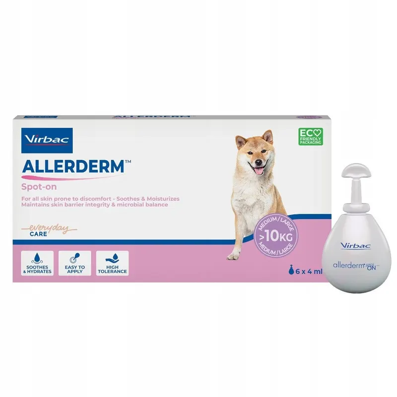 VIRBAC Allerderm Spot On - preparat dla psa - 6x4ml