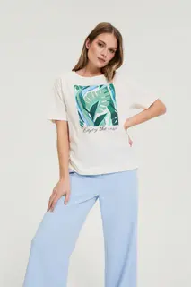 T-shirt z nadrukiem biały