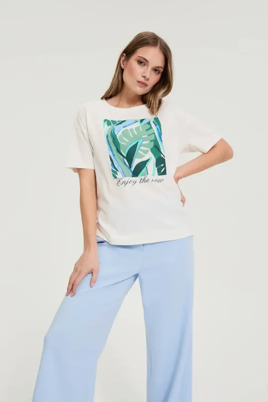 T-shirt z nadrukiem biały