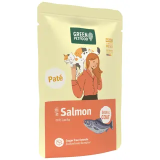 Green Petfood Adult Paté, 8 x 85 g - Łosoś - Skin & Coat