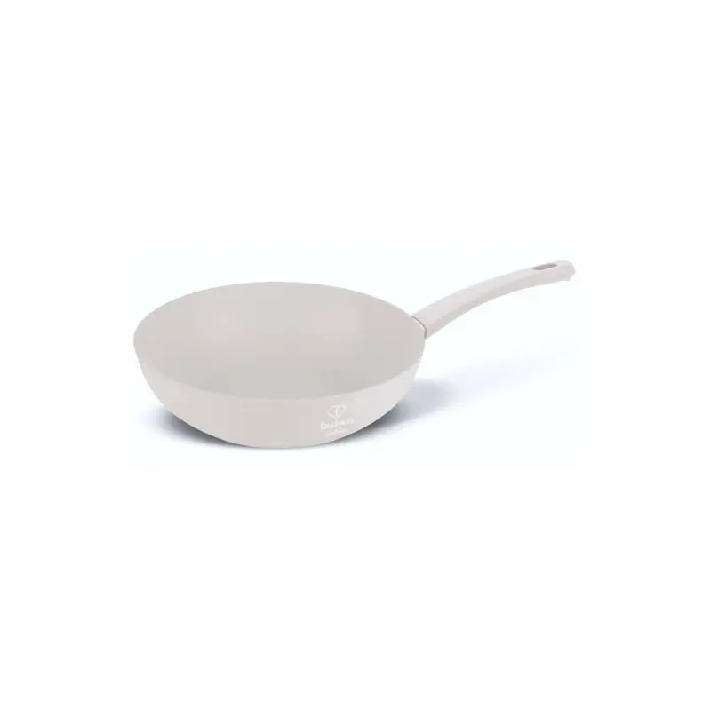 Patelnia wok 28cm Fashion TV FTV-0062 Matte Cream Gold Collection