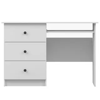 Biurko OLAF 3S | Białe | Uchwyty antracyt | OUTLET