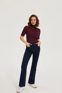 Jeansy bootcut granatowe