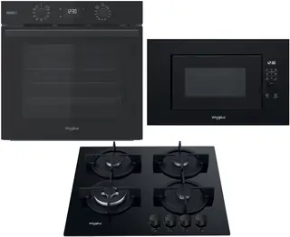 Zestaw AGD do zabudowy Whirlpool Piekarnik elektryczny OMSR58RU1SB + Płyta gazowa AKT 625/NB1 + Kuchenka mikrofalowa WMF200G NB
