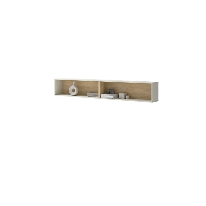 Półka wisząca Bed Concept BC-30 | 211x33X25 cm | Kaszmir/Dąb Nagano | Kaszmir/Dąb nagano półka | dekoracyjna | praktyczna | do sypialni