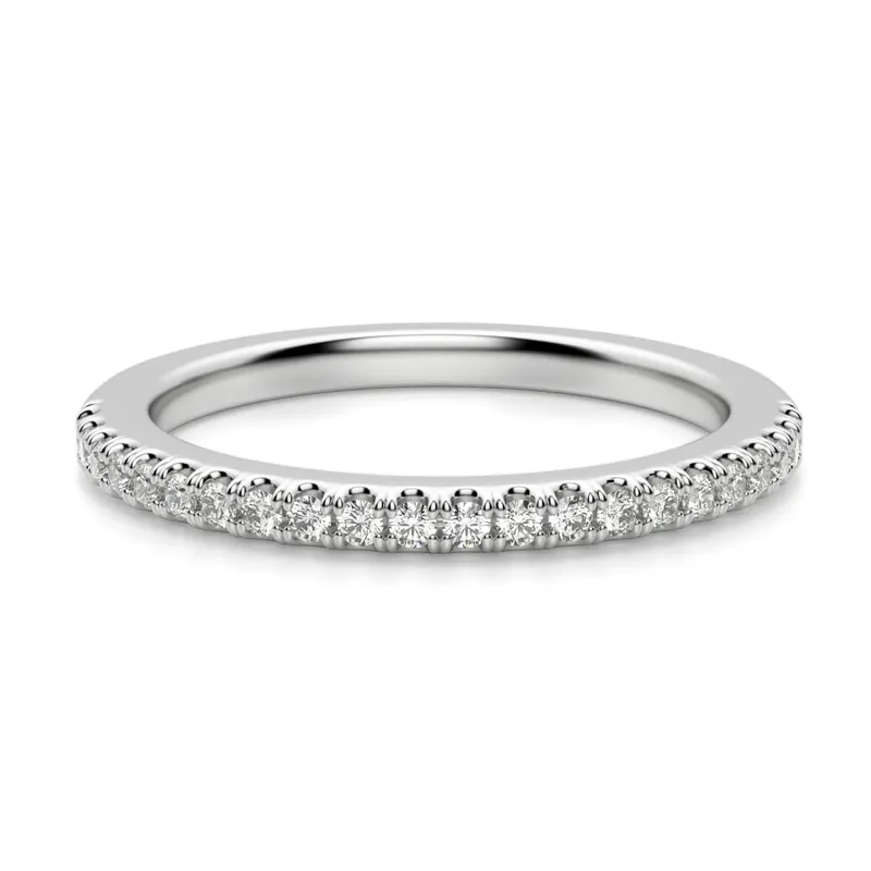 Obrączka Ślubna Manhattan Petite Laboratoryjny Diament 585 Białe Złoto (14K)