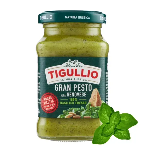 Tigullio Pesto Bazyliowe 190g włoskie z czosnkiem i Grana Padano