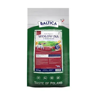 BALTICA Smaki regionów Wołowina z warzywami M/L - sucha karma dla psa - 12kg