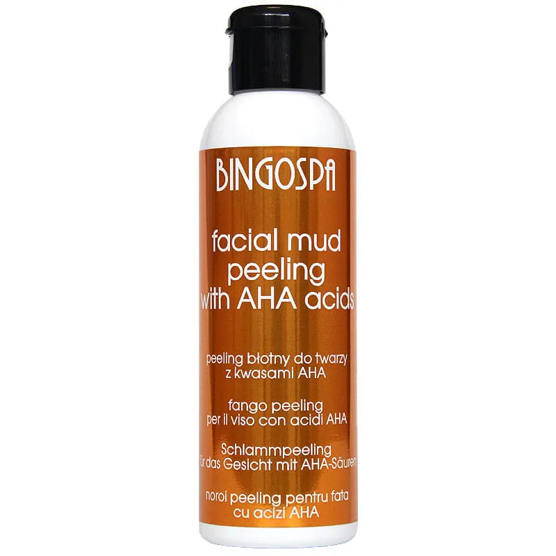 Peeling błotny do twarzy z kwasami AHA BINGOSPA
