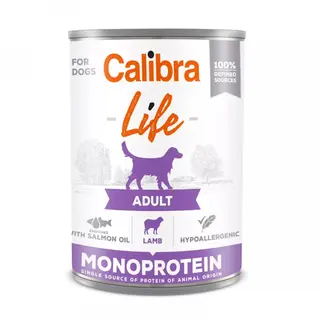 CALIBRA Life Adult Mono Jagnięcina - mokra karma dla psa - 400g