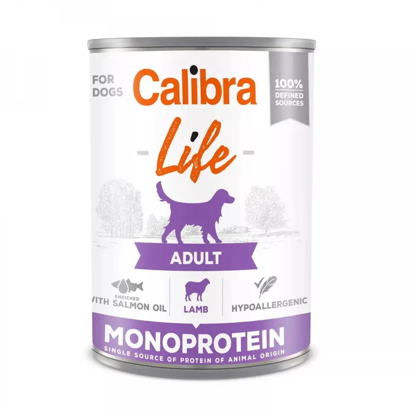 CALIBRA Life Adult Mono Jagnięcina - mokra karma dla psa - 400g