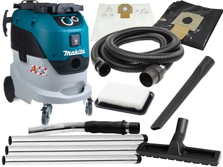 Makita VC4210M 1200 W 42 l klasa M Odkurzacz przemysłowy + SSAWKI+ WORKI