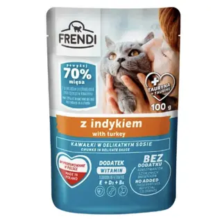 FRENDI Indyk w sosie - karma mokra dla kota - 100g