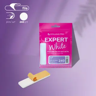 Wymienne pilniki STALEKS  białe do pilnika krótkiego (do szlifowania) EXPERT 51 240 grit (10 szt)