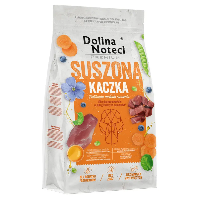 DOLINA NOTECI Premium Suszona Kaczka - suszona karma dla psa - 9kg