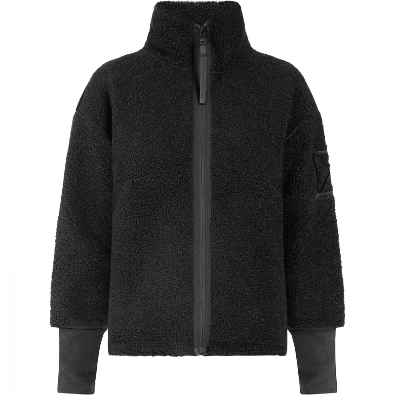 Didriksons Mella FZ 3, bluza polarowa, damska, czarna