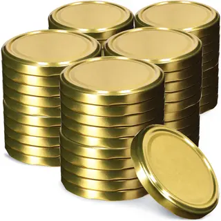 Metalowe wieczka do słoików Asen 50szt fi 63 mm złote
