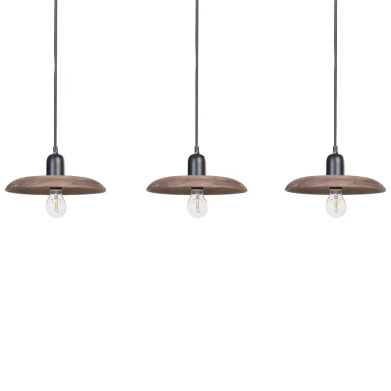 Lampa wisząca manjeera drewno ciemne drewno